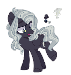 Size: 2640x2780 | Tagged: safe, artist:iheyyasyfox, artist:lazuli, derpibooru import, oc, oc:night thunder, pegasus, pony, base used, female, mare, offspring, parent:rainbow dash, parent:soarin', parents:soarindash, simple background, solo, transparent background