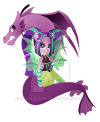 Size: 400x488 | Tagged: safe, artist:ii-art, derpibooru import, aria blaze, equestria girls, deviantart watermark, obtrusive watermark, watermark