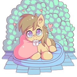 Size: 1500x1500 | Tagged: safe, artist:anonbelle, derpibooru import, oc, oc only, oc:dawnsong, earth pony, pony, commission, cute, female, filly, glasses, heart, looking at you, love, ocbetes