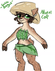 Size: 1280x1670 | Tagged: safe, artist:lucaaegus, derpibooru import, oc, oc:morel cap, anthro, cap, hat, lucaaegus morel cap, morel, morel cap