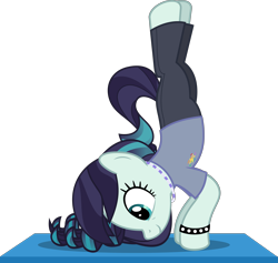 Size: 8419x7965 | Tagged: safe, artist:jhayarr23, derpibooru import, coloratura, earth pony, pony, absurd resolution, clothes, female, mare, rara, simple background, solo, transparent background, vector, yoga