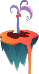 Size: 1628x3079 | Tagged: safe, artist:pageturner1988, derpibooru import, make new friends but keep discord, .svg available, chaos, floating island, no pony, palm tree, resource, simple background, the discord zone, transparent background, tree, vector, waterfall