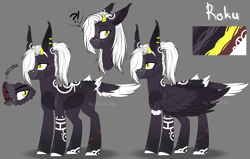 Size: 3198x2037 | Tagged: safe, artist:cloud-fly, derpibooru import, oc, oc:roku, pegasus, pony, male, reference sheet, solo, stallion