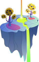 Size: 1024x1609 | Tagged: safe, artist:pageturner1988, derpibooru import, make new friends but keep discord, .svg available, chaos, floating island, no pony, pond, resource, simple background, the discord zone, transparent background, tree, vector, waterfall