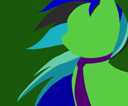 Size: 1920x1600 | Tagged: safe, artist:torpy-ponius, derpibooru import, oc, oc:torpy, bat pony, pony, bat pony oc, blue, green, green background, lineless, male, minimalist, modern art, necktie, not a penis, not a pokemon, purple, silhouette, simple background, solo, stallion