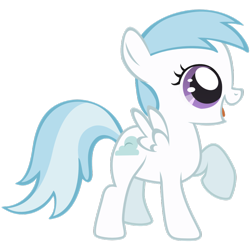 Size: 900x900 | Tagged: safe, artist:pageturner1988, derpibooru import, cotton cloudy, pegasus, pony, call of the cutie, background pony, female, filly, foal, looking up, raised hoof, simple background, solo, transparent background, vector
