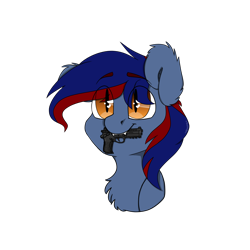 Size: 2000x2000 | Tagged: source needed, safe, artist:spoopygander, derpibooru import, oc, oc only, oc:astral, bat pony, bat pony oc, bust, chest fluff, cute, gun, handgun, mouth hold, pistol, simple background, solo, transparent background, weapon