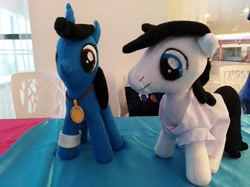 Size: 4032x3016 | Tagged: safe, artist:krystlekmy, derpibooru import, photographer:horsesplease, oc, oc:charlie, oc:comica, irl, malaysia, photo, plushie, the friendship express, the friendship express 2018