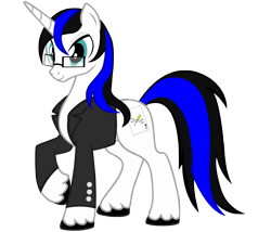 Size: 3500x3000 | Tagged: safe, artist:jackiejak, derpibooru exclusive, derpibooru import, oc, oc:jackie trades, pony, unicorn, glasses, solo, unshorn fetlocks