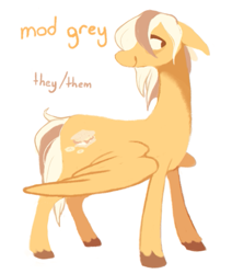 Size: 509x600 | Tagged: safe, artist:bananasmores, derpibooru import, oc, pegasus, pony, nonbinary, solo