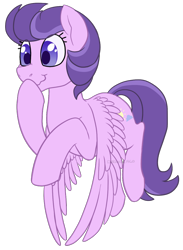 Size: 732x1000 | Tagged: safe, artist:darkodraco, derpibooru import, clear skies, pegasus, pony, female, flying, mare, raised hoof, simple background, smiling, solo, spread wings, transparent background, wavy mouth, wings