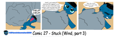 Size: 1280x396 | Tagged: safe, artist:agkandphotomaker2000, derpibooru import, oc, oc:pony video maker, pony, 2016, comic, comic storyline, injured, old, pain, rock, solo, stuck