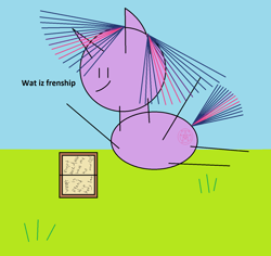 Size: 1520x1432 | Tagged: safe, derpibooru import, twilight sparkle, pony, unicorn, friendship is magic, 1000 hours in ms paint, book, grass, ms paint, my litul poeni frenship iz magik, satanic ritual, sky, smiling, solo, ッ