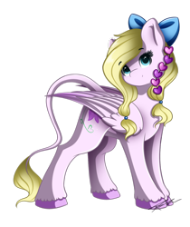 Size: 1024x1217 | Tagged: safe, artist:mindlesssketching, derpibooru import, oc, oc:lilly light breeze, pegasus, pony, bow, female, hair bow, mare, simple background, solo, transparent background