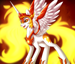 Size: 2600x2200 | Tagged: safe, artist:lada03, derpibooru import, daybreaker, alicorn, pony, female, mare, smiling, solo