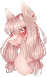 Size: 2212x3577 | Tagged: safe, artist:mauuwde, derpibooru import, oc, oc:haku, pony, bust, female, horns, mare, portrait, simple background, solo, transparent background