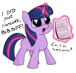 Size: 1159x1123 | Tagged: safe, artist:moonatik, derpibooru import, twilight sparkle, unicorn twilight, pony, unicorn, adorkable, bbbff, blank flank, cute, dork, female, filly, filly twilight sparkle, foal, happy, homework, implied shining armor, nerd, paper, simple background, solo, staples, transparent background, traps are gay, when you see it, younger