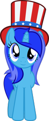 Size: 1615x4000 | Tagged: safe, artist:fuzzybrushy, derpibooru import, oc, oc only, oc:spacelight, pony, unicorn, clothes, female, hat, mare, simple background, solo, transparent background, united states, vector