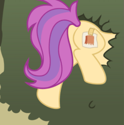 Size: 501x503 | Tagged: safe, artist:shinta-girl, derpibooru import, oc, oc only, oc:paper bag, earth pony, pony, the return of harmony, animated, butt, butt only, buttstuck, gif, paper bag, plot, solo