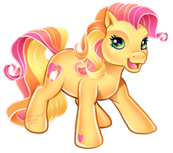 Size: 701x621 | Tagged: safe, artist:conphettey, derpibooru import, oc, oc only, oc:ragamuffin, earth pony, pony, g3, female, i can't believe it's not hasbro studios, mare, simple background, solo, transparent background