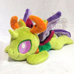 Size: 1024x1024 | Tagged: safe, artist:appledew, derpibooru import, thorax, changedling, changeling, beanie (plushie), irl, king thorax, male, photo, plushie, prone, solo