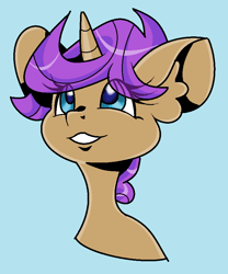 Size: 712x856 | Tagged: safe, artist:smirk, derpibooru import, oc, oc:grim grin, pony, unicorn, bust, ms paint