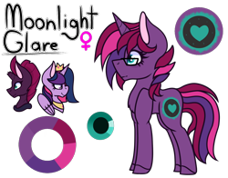 Size: 1400x1100 | Tagged: safe, artist:king-justin, derpibooru import, tempest shadow, twilight sparkle, twilight sparkle (alicorn), alicorn, female, lesbian, magical lesbian spawn, offspring, parent:tempest shadow, parent:twilight sparkle, parents:tempestlight, shipping, simple background, tempestlight, transparent background