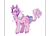 Size: 540x390 | Tagged: safe, artist:horsepaws, derpibooru import, twilight, classical unicorn, pony, unicorn, g1, bow, cloven hooves, cutie mark, female, hair over one eye, leonine tail, lidded eyes, looking sideways, mare, simple background, solo, tail bow, unshorn fetlocks, white background