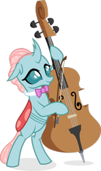 Size: 776x1314 | Tagged: safe, artist:punzil504, derpibooru import, ocellus, changedling, changeling, season 8, bow (instrument), bowtie, cello, female, musical instrument, simple background, smiling, solo, transparent background