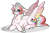 Size: 975x646 | Tagged: safe, artist:ohflaming-rainbow, derpibooru import, oc, oc:rainbow doodledrop, alicorn, pony, colored wings, female, mare, multicolored wings, prone, simple background, solo, transparent background