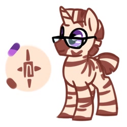 Size: 890x890 | Tagged: safe, derpibooru import, oc, oc:arctic star, zebra, zebracorn, glasses, reference sheet, solo