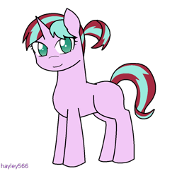 Size: 960x929 | Tagged: safe, artist:hayley566, derpibooru import, oc, oc only, oc:daylight gleam, pony, unicorn, blank flank, female, filly, magical lesbian spawn, offspring, parent:starlight glimmer, parent:sunset shimmer, parents:shimmerglimmer, ponytail, simple background, solo, transparent background, younger