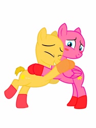 Size: 768x1024 | Tagged: safe, artist:katnekobase, artist:volcanicdash, derpibooru import, earth pony, pegasus, pony, bandai namco, base used, clothes, friendship, gloves, kirby, kirby (character), male, namco, namco bandai, nintendo, pac-man, platonic, ponified, stallion, super smash bros., super smash bros. 4