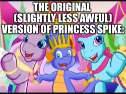 Size: 852x639 | Tagged: safe, derpibooru import, edit, edited screencap, screencap, master kenbroath gilspotten heathspike, g3, princess spike (episode), the princess promenade, image macro, meme, op is a cuck, previous generation, text