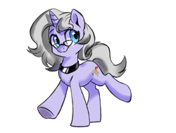 Size: 1600x1200 | Tagged: safe, artist:colorfulcolor233, derpibooru import, oc, oc only, pony, unicorn, collar, female, glasses, looking at you, mare, simple background, white background