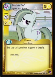 Size: 344x480 | Tagged: safe, derpibooru import, marble pie, earth pony, pony, card, ccg, solo, trading card