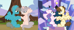 Size: 436x178 | Tagged: safe, artist:fanfictionfantasy, derpibooru import, pound cake, princess flurry heart, oc, female, male, oc x oc, poundflurry, shipping, straight