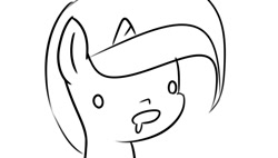 Size: 1127x640 | Tagged: safe, artist:vbronny, derpibooru import, oc, oc only, pony, unicorn, black and white, bust, grayscale, horn, monochrome, open mouth, portrait, simple background, solo, white background