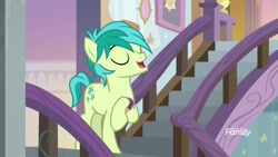 Size: 1920x1080 | Tagged: safe, derpibooru import, screencap, sandbar, pony, a matter of principals, solo, stairs