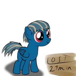 Size: 5000x5000 | Tagged: safe, artist:lost, derpibooru import, oc, oc only, oc:evening mist, pegasus, pony, absurd resolution, colt, cute, hoof fluff, male, messy mane, ocbetes, simple background, smiling, solo, text, transparent background