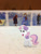 Size: 2448x3264 | Tagged: safe, artist:albertuha, derpibooru import, sweetie belle, pony, unicorn, female, irl, mare, night, photo, ponies in real life, raised hoof, smiling, snow, solo, winter