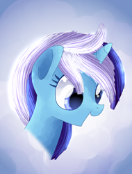 Size: 1600x2100 | Tagged: safe, artist:andromedasparkz, derpibooru import, minuette, pony, unicorn, bust, female, happy, open mouth, portrait, solo