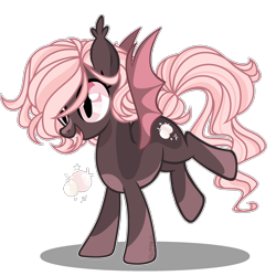 Size: 2500x2500 | Tagged: safe, artist:kumamoni, derpibooru import, oc, bat pony, pony, female, mare, simple background, solo, transparent background