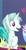 Size: 272x517 | Tagged: safe, derpibooru import, screencap, malachite (sailor moon), sandbar, silverstream, snowy quartz, earth pony, pony, unicorn, what lies beneath, background pony, cropped, female, friendship student, male, offscreen character, raised hoof, sitting, smiling, solo focus, stallion, teenager