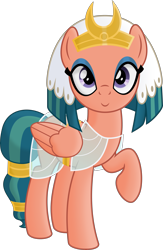 Size: 4214x6467 | Tagged: safe, artist:kopcap94, derpibooru import, somnambula, pony, absurd resolution, female, looking at you, mare, one hoof raised, raised hoof, simple background, solo, transparent background, vector