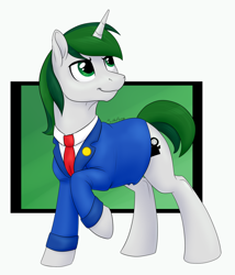 Size: 1430x1674 | Tagged: safe, artist:mythpony, derpibooru import, oc, oc:master code, pony, unicorn, clothes, male, solo, stallion