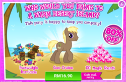 Size: 1038x682 | Tagged: safe, derpibooru import, coco crusoe, advertisement, costs real money, gameloft, male, official, sale, solo, stallion