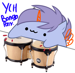 Size: 2928x2874 | Tagged: safe, artist:pesty_skillengton, derpibooru import, oc, pegasus, pony, unicorn, bongo cat, commission, cute, meme, solo, your character here