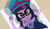 Size: 1226x720 | Tagged: safe, derpibooru import, screencap, pinkie pie, sci-twi, twilight sparkle, better together, equestria girls, forgotten friendship, armpits, cropped, female, geode of telekinesis, glasses, hat, shadow