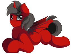 Size: 3888x2981 | Tagged: safe, artist:conrie, derpibooru import, edit, oc, oc only, oc:queen phillip, alicorn, bat pony, bat pony alicorn, changeling, changeling queen, pony, 2019 community collab, alicorn oc, bat pony oc, changeling oc, changeling queen oc, commission, cute, derpibooru community collaboration, female, indecisive changeling identification, male, mare, red and black oc, simple background, solo, stallion, transparent background